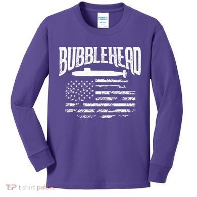 Bubblehead Submarine Veteran Gift For Submariner Kids Long Sleeve Shirt