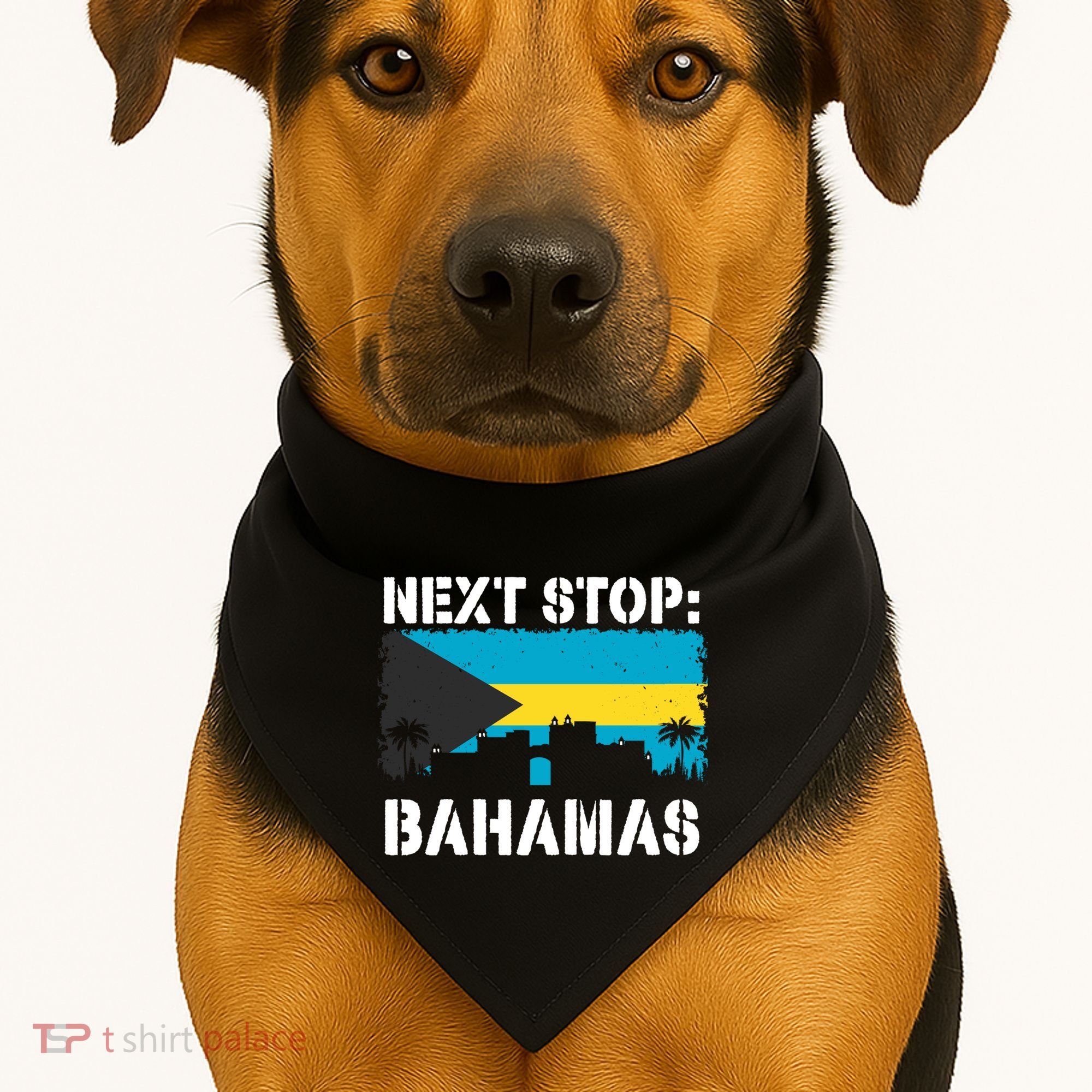 Bahamas Summer Vacation Trip Next Stop Vacay Vibes Souvenir Gift USA-Made Doggie Bandana