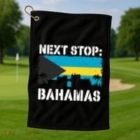 Bahamas Summer Vacation Trip Next Stop Vacay Vibes Souvenir Gift Golf Towel thumb 1