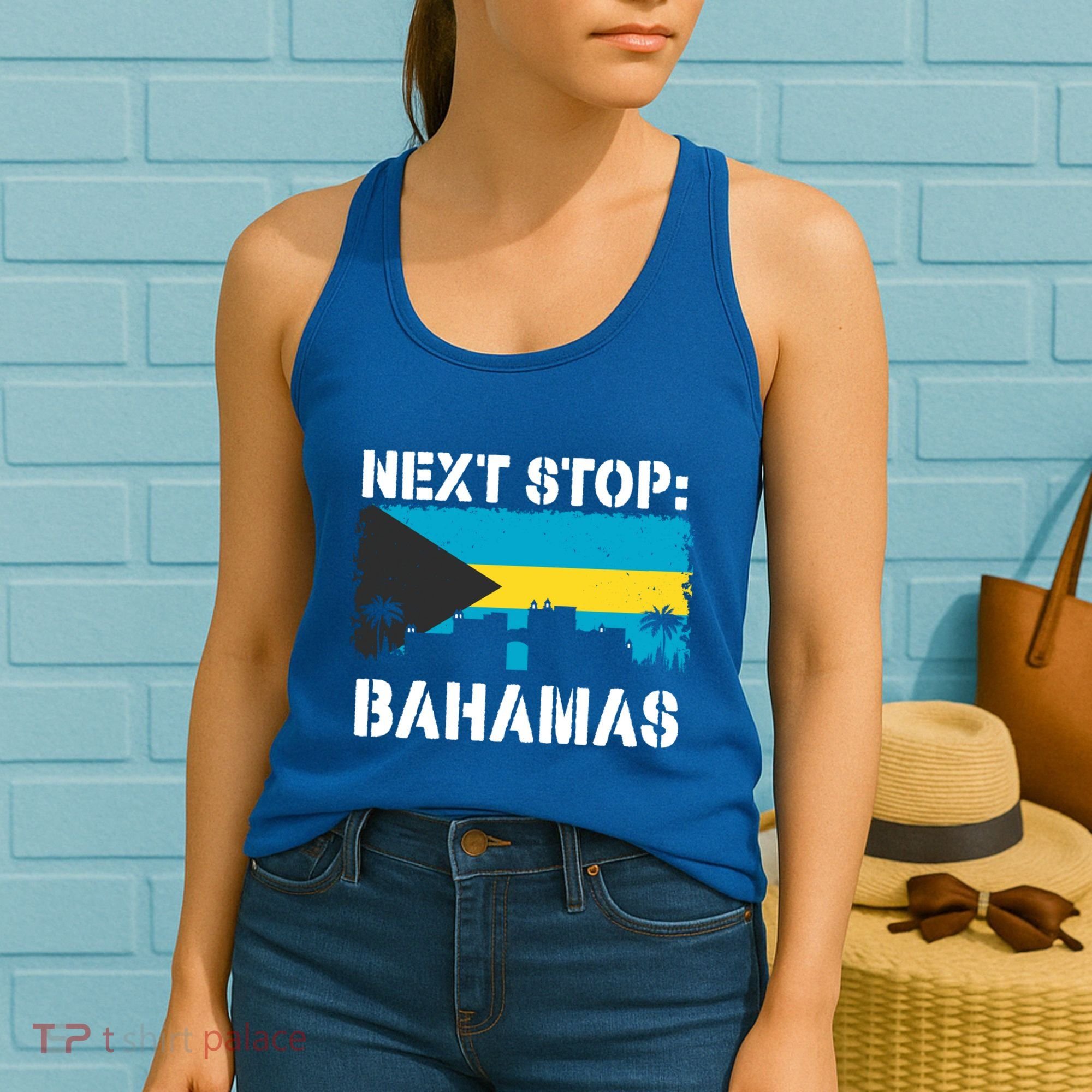 Bahamas Summer Vacation Trip Next Stop Vacay Vibes Souvenir Gift Women's Tank Top