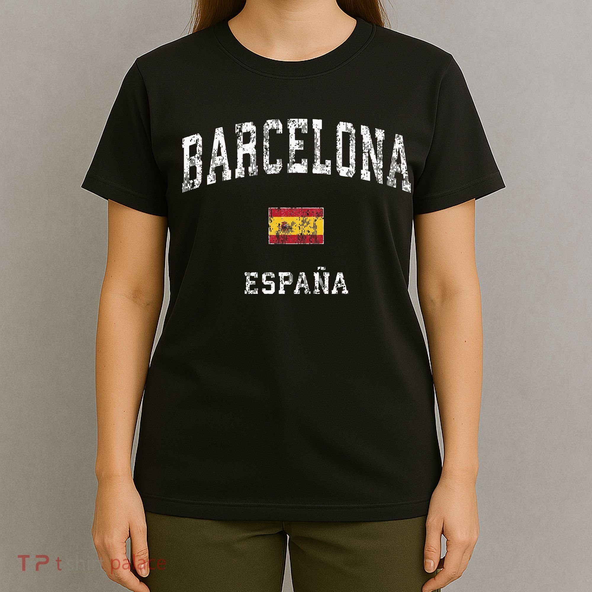 Barcelona Spain Vintage Athletic Sports T-Shirt
