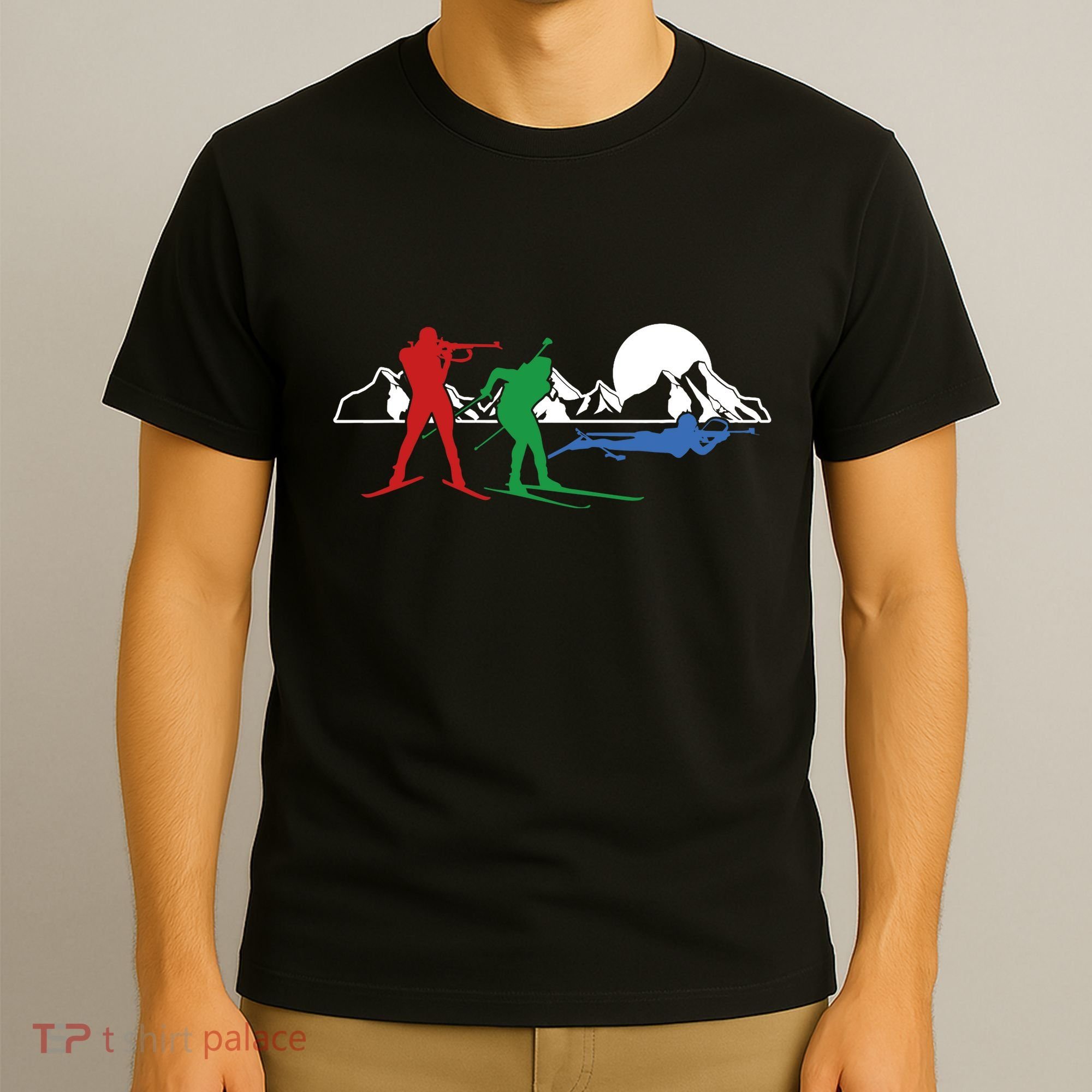 Biathlon Ski Winter Sports Cross Country Skiing Snow Gift T-Shirt