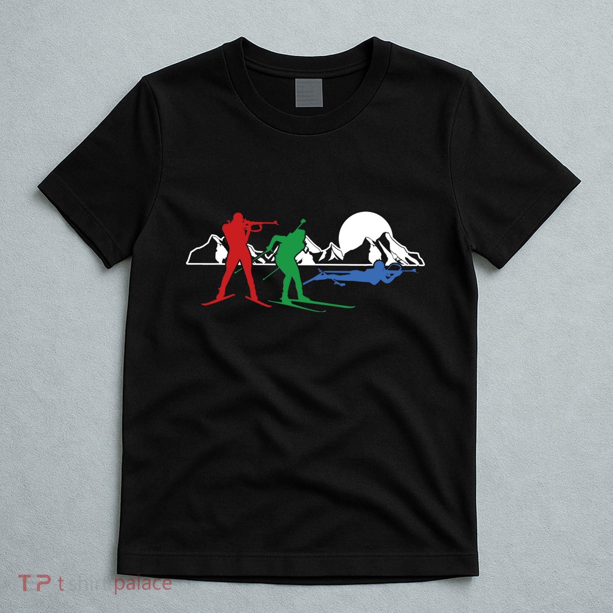 Biathlon Ski Winter Sports Cross Country Skiing Snow Gift T-Shirt