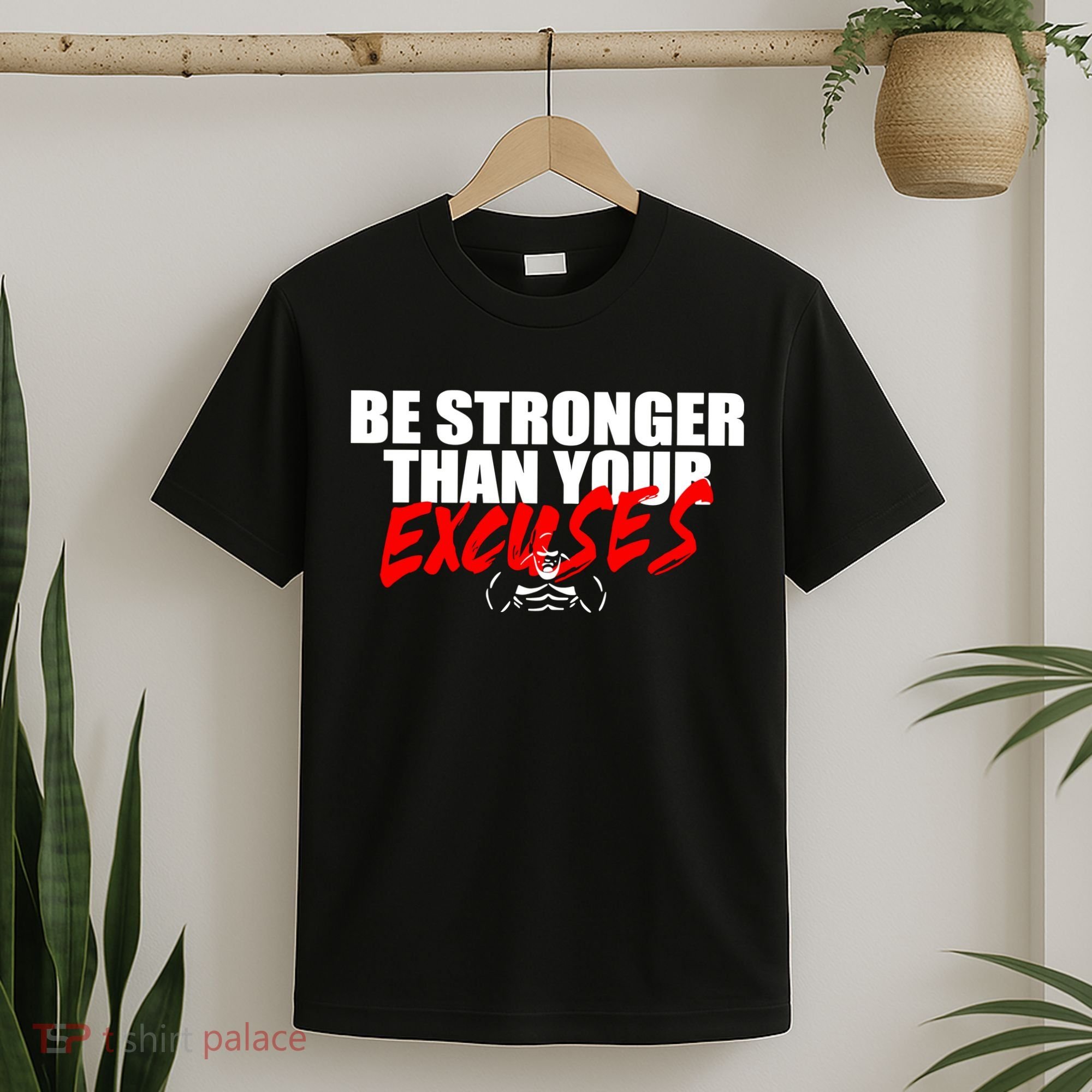 Brian Shaw Wearing Be Stronger Than Your Excuses T-Shirt