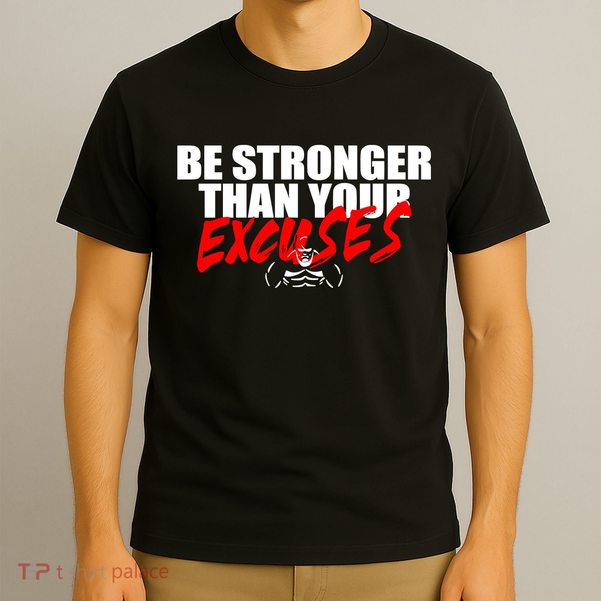 Brian Shaw Wearing Be Stronger Than Your Excuses T-Shirt