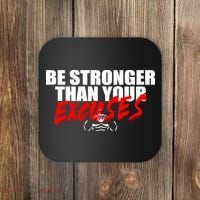 Brian Shaw Wearing Be Stronger Than Your Excuses Coaster thumb 0
