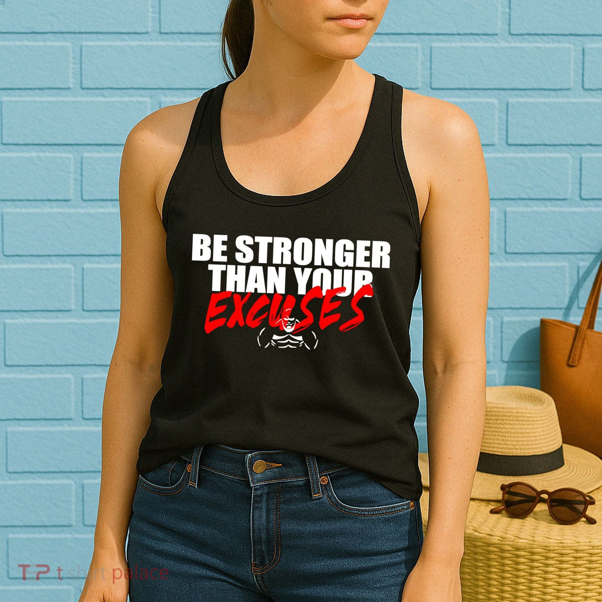 Brian Shaw Wearing Be Stronger Than Your Excuses Women's Tank Top