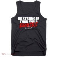 Brian Shaw Wearing Be Stronger Than Your Excuses Tank Top thumb 0