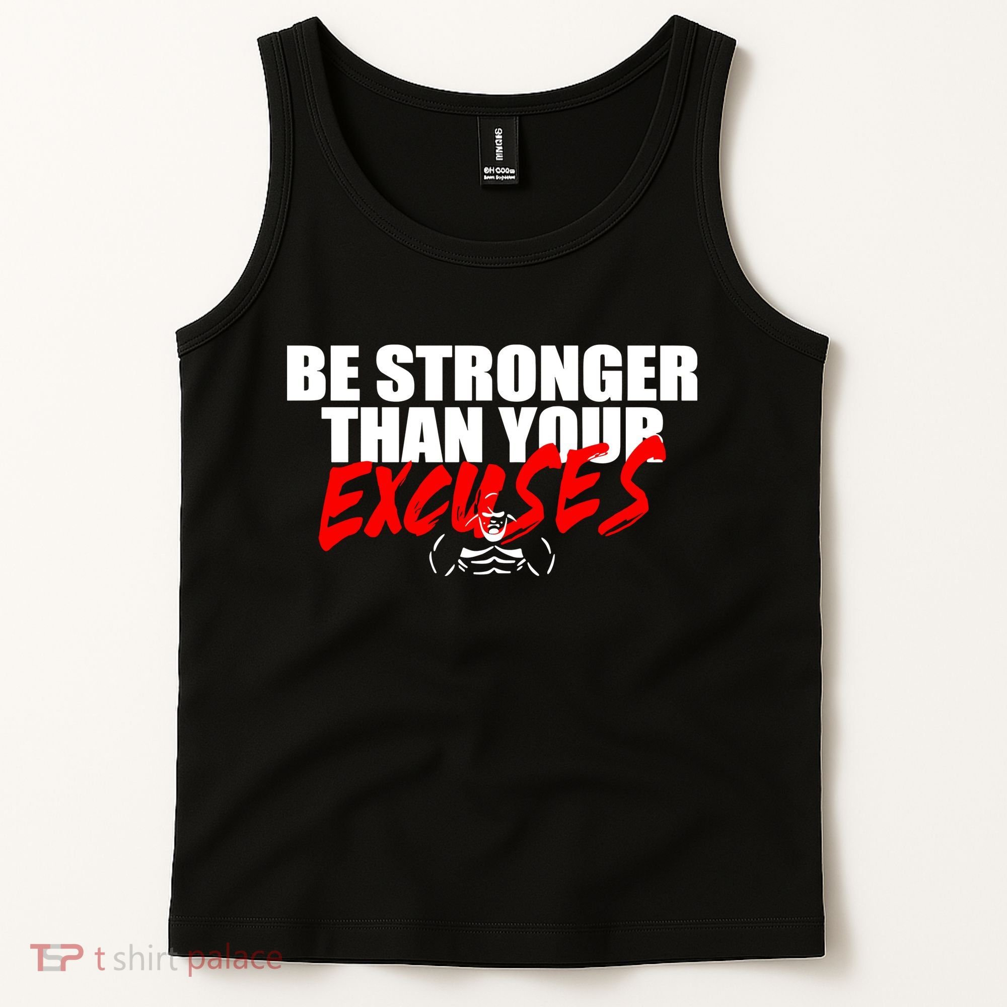 Brian Shaw Wearing Be Stronger Than Your Excuses Tank Top