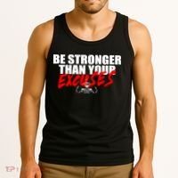 Brian Shaw Wearing Be Stronger Than Your Excuses Tank Top thumb 3