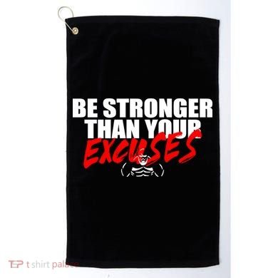 Brian Shaw Wearing Be Stronger Than Your Excuses Golf Towel