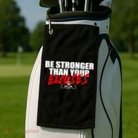 Brian Shaw Wearing Be Stronger Than Your Excuses Golf Towel thumb 2