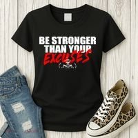Brian Shaw Wearing Be Stronger Than Your Excuses Women's T-Shirt thumb 3