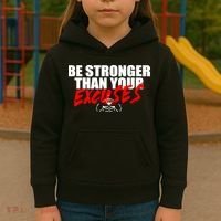 Brian Shaw Wearing Be Stronger Than Your Excuses Kids Hoodie thumb 3