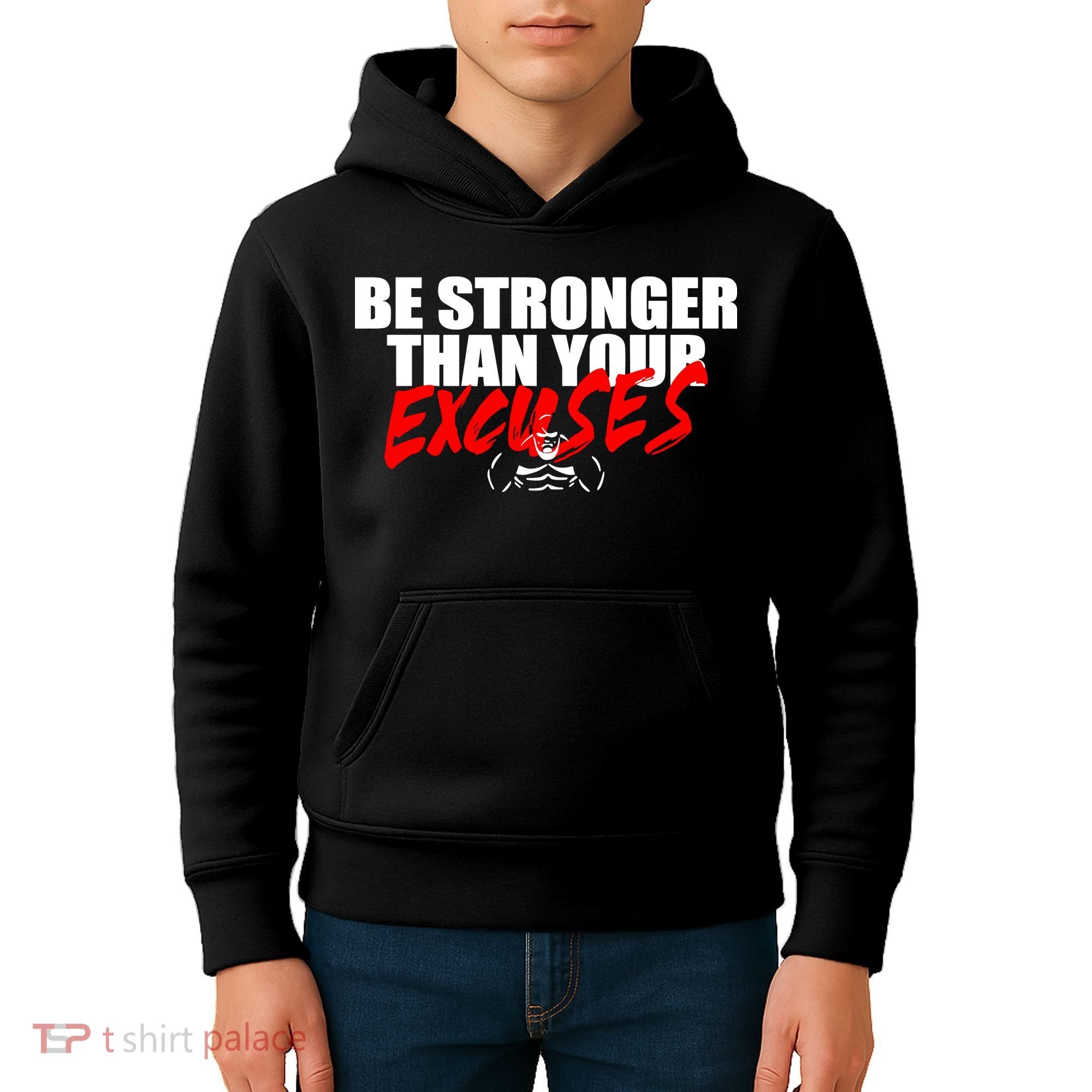Brian Shaw Wearing Be Stronger Than Your Excuses Kids Hoodie