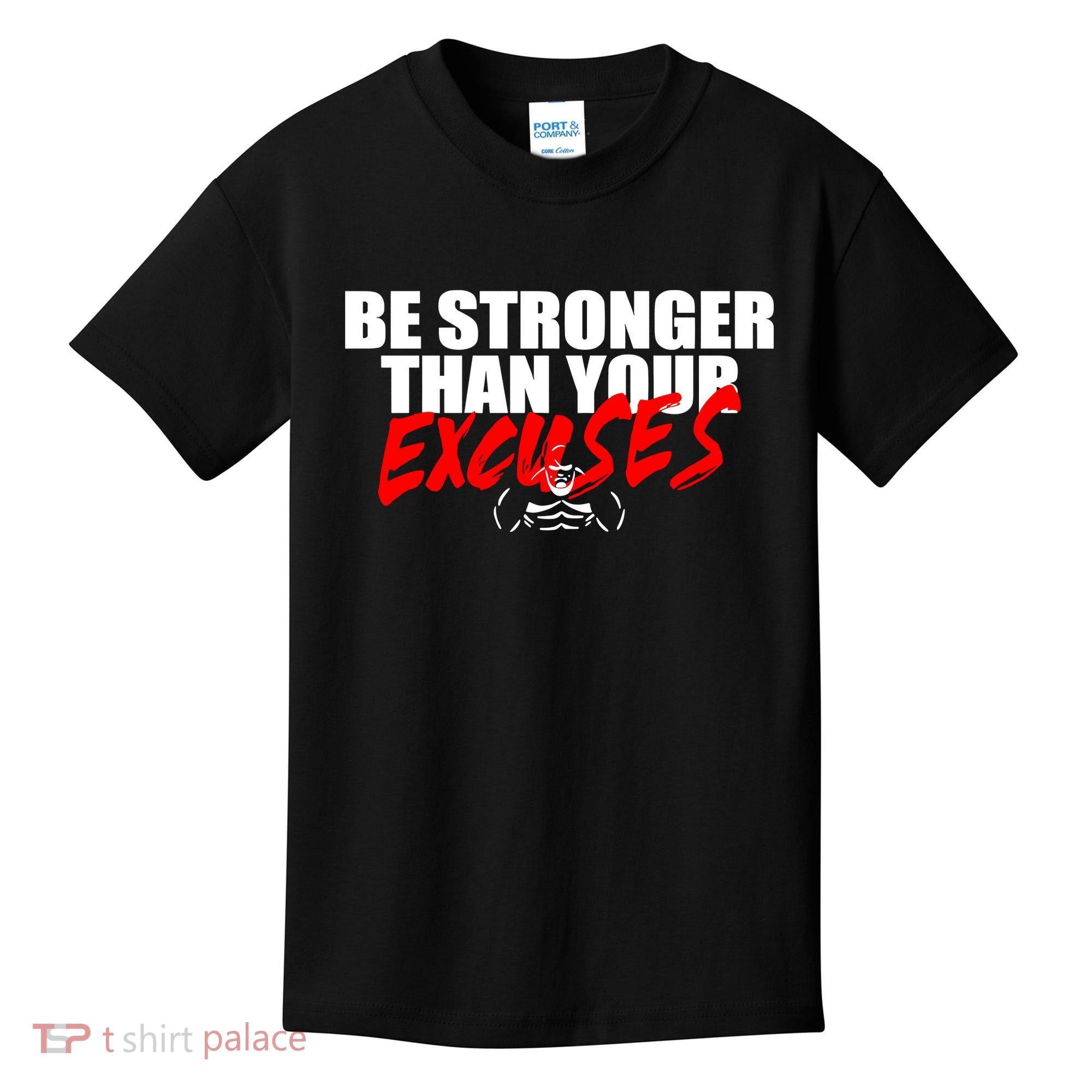 Brian Shaw Wearing Be Stronger Than Your Excuses Kids T-Shirt