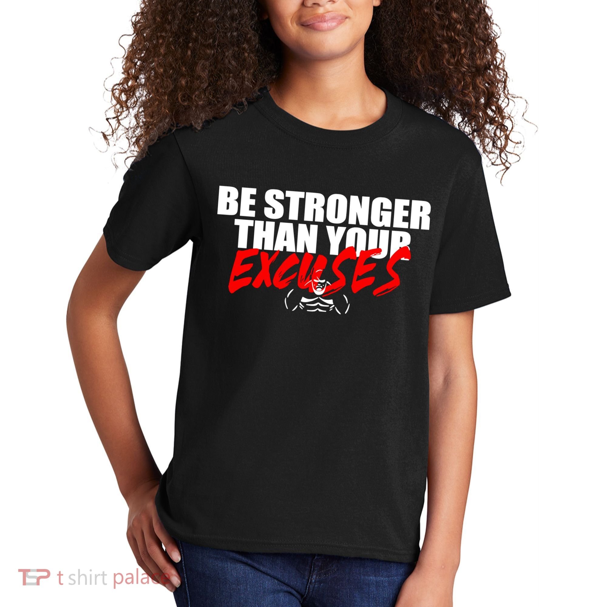 Brian Shaw Wearing Be Stronger Than Your Excuses Kids T-Shirt