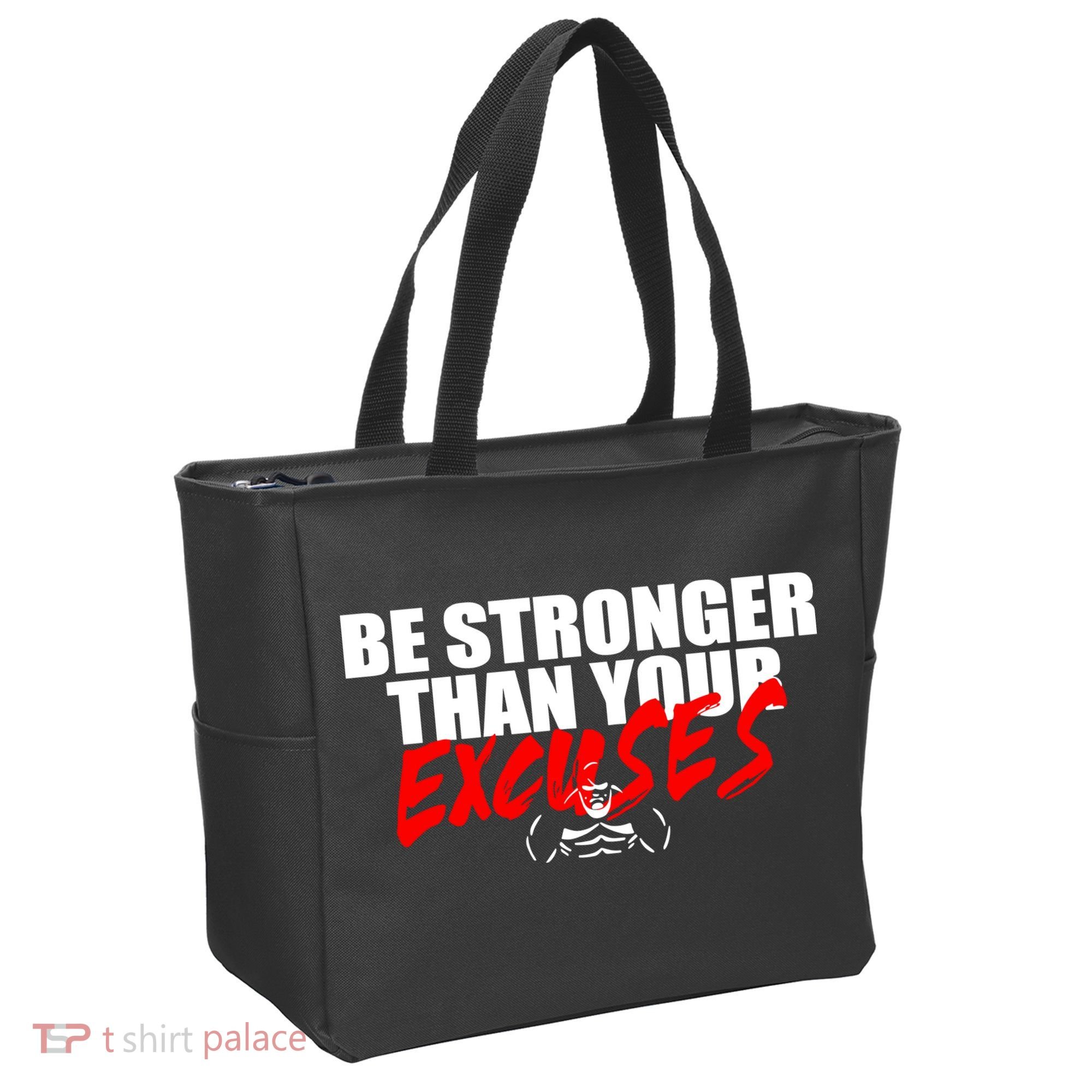 Brian Shaw Wearing Be Stronger Than Your Excuses Tote Bag