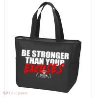 Brian Shaw Wearing Be Stronger Than Your Excuses Tote Bag thumb 3