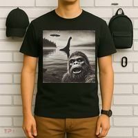 Bigfoot Selfie With Loch Ness Monster And Ufo Aliens T-Shirt thumb 6