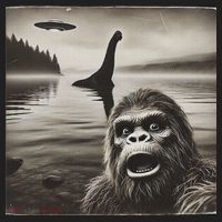 Bigfoot Selfie With Loch Ness Monster And Ufo Aliens Golf Towel thumb 3
