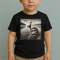 Bigfoot Selfie With Loch Ness Monster And Ufo Aliens Toddler T-Shirt thumb 2
