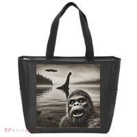 Bigfoot Selfie With Loch Ness Monster And Ufo Aliens Tote Bag thumb 0