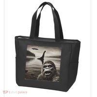 Bigfoot Selfie With Loch Ness Monster And Ufo Aliens Tote Bag thumb 3