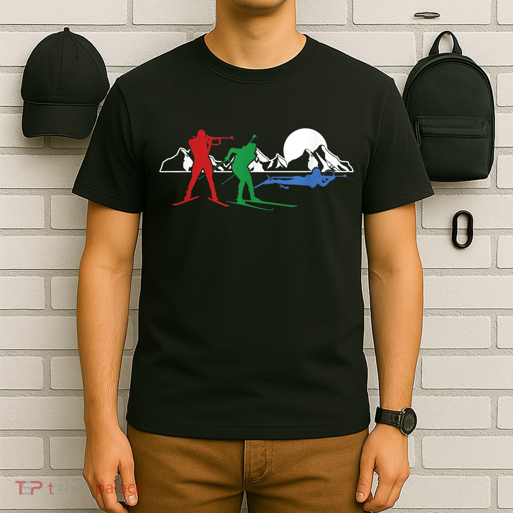 Biathlon Ski Winter Sports Cross Country Skiing Snow T-Shirt