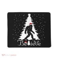 Bigfoot Sasquatch Yeti Believe Santa Hat Christmas Pajamas Mousepad thumb 0