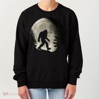 Bigfoot, Sasquatch, Yeti, Moon Women's Sweatshirt thumb 0