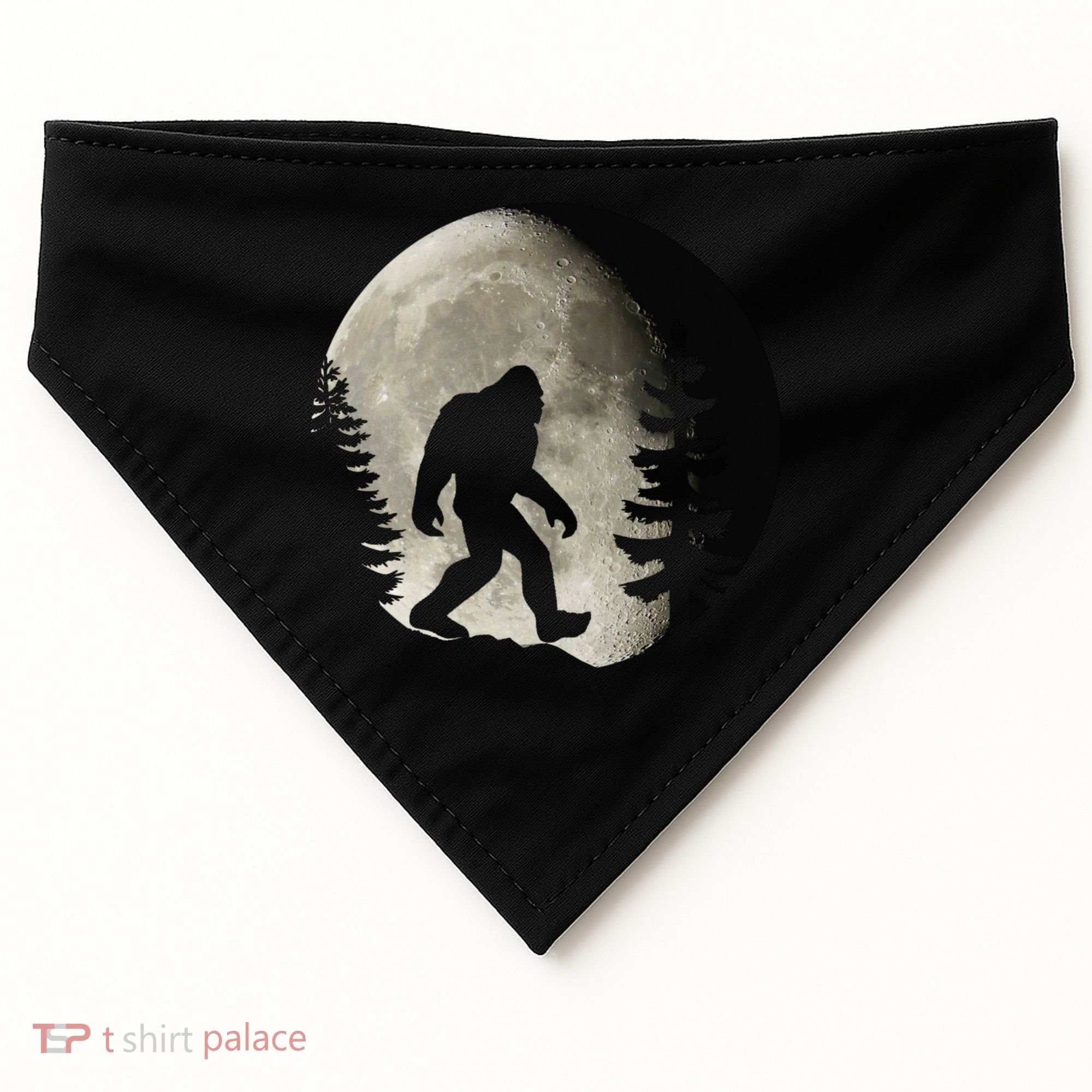 Bigfoot, Sasquatch, Yeti, Moon USA-Made Doggie Bandana