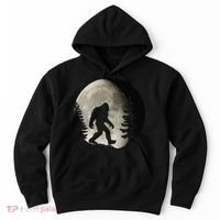 Bigfoot, Sasquatch, Yeti, Moon Hoodie thumb 0