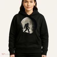 Bigfoot, Sasquatch, Yeti, Moon Hoodie thumb 5