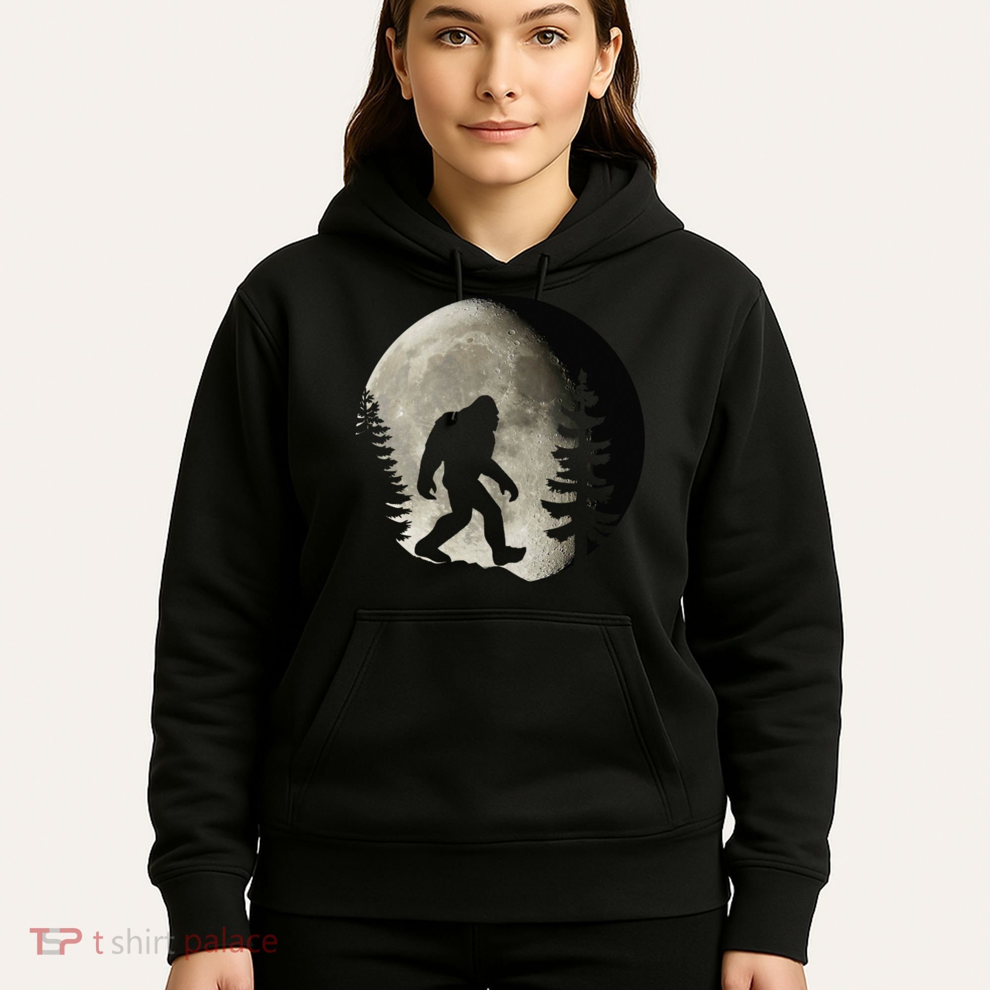 Bigfoot, Sasquatch, Yeti, Moon Hoodie