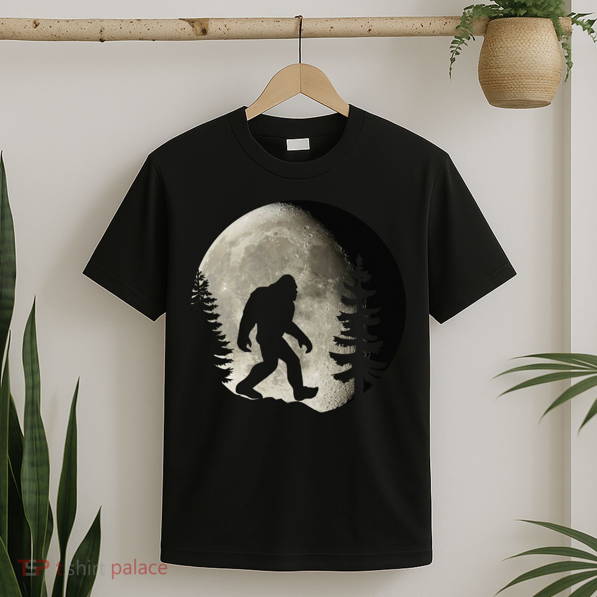 Bigfoot, Sasquatch, Yeti, Moon T-Shirt