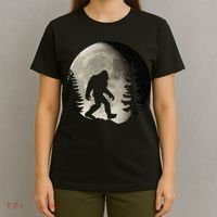 Bigfoot, Sasquatch, Yeti, Moon T-Shirt thumb 4