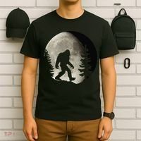 Bigfoot, Sasquatch, Yeti, Moon T-Shirt thumb 6