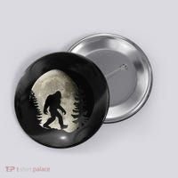 Bigfoot, Sasquatch, Yeti, Moon Button thumb 0