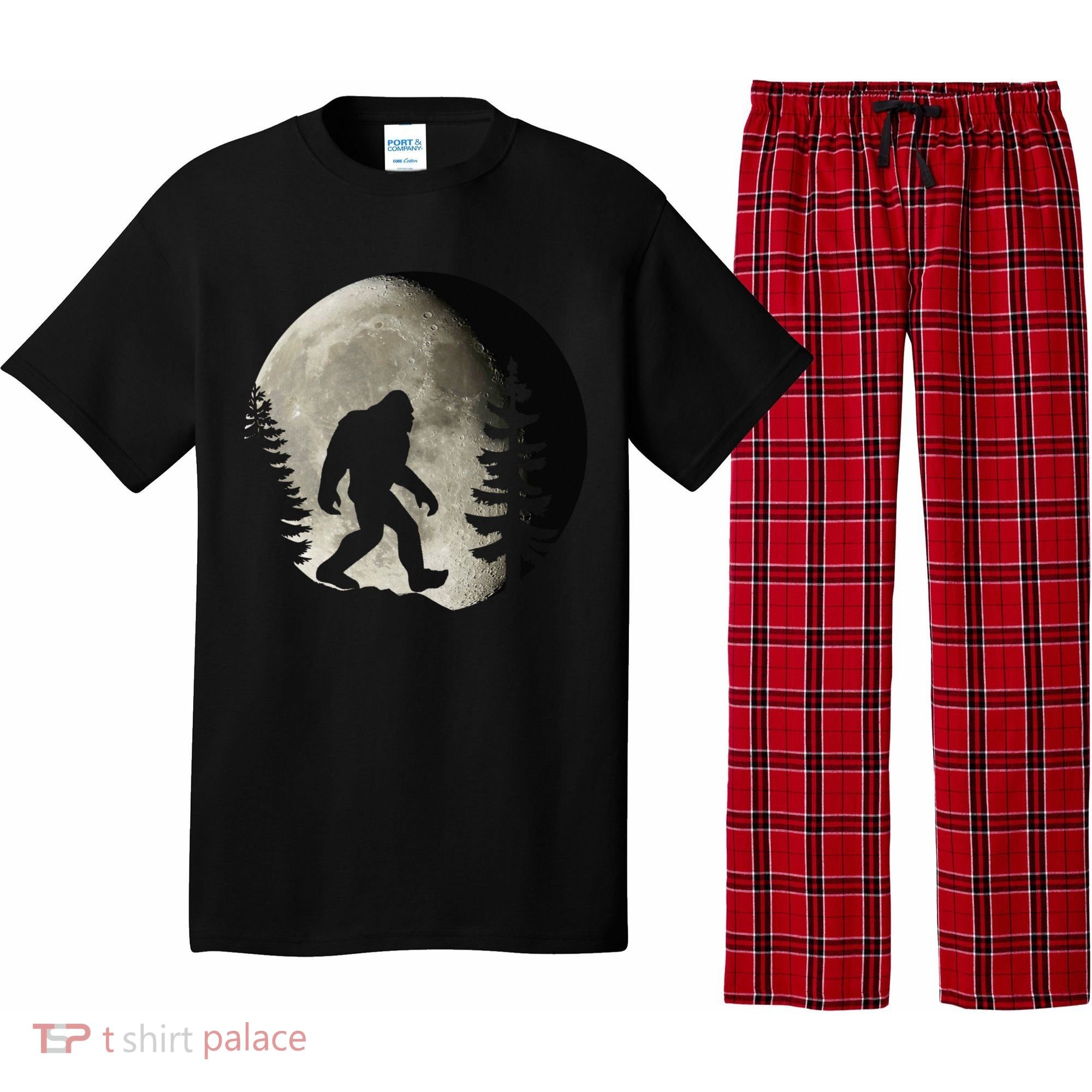 Bigfoot, Sasquatch, Yeti, Moon Pajama Set