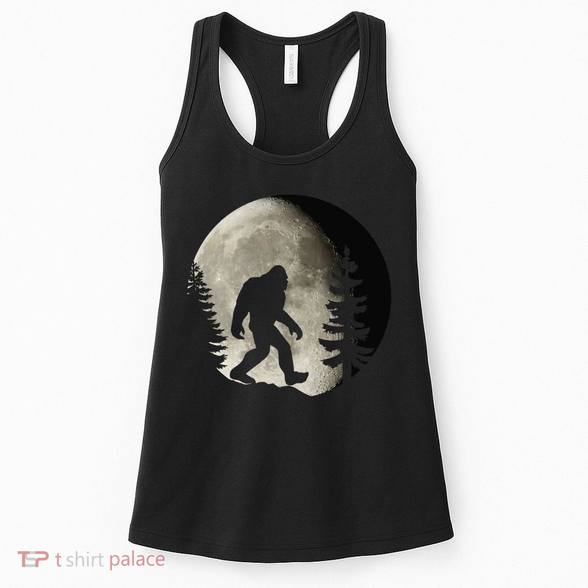 Bigfoot, Sasquatch, Yeti, Moon Women's Tank Top