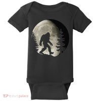 Bigfoot, Sasquatch, Yeti, Moon Baby Bodysuit thumb 0