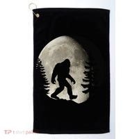 Bigfoot, Sasquatch, Yeti, Moon Golf Towel thumb 0