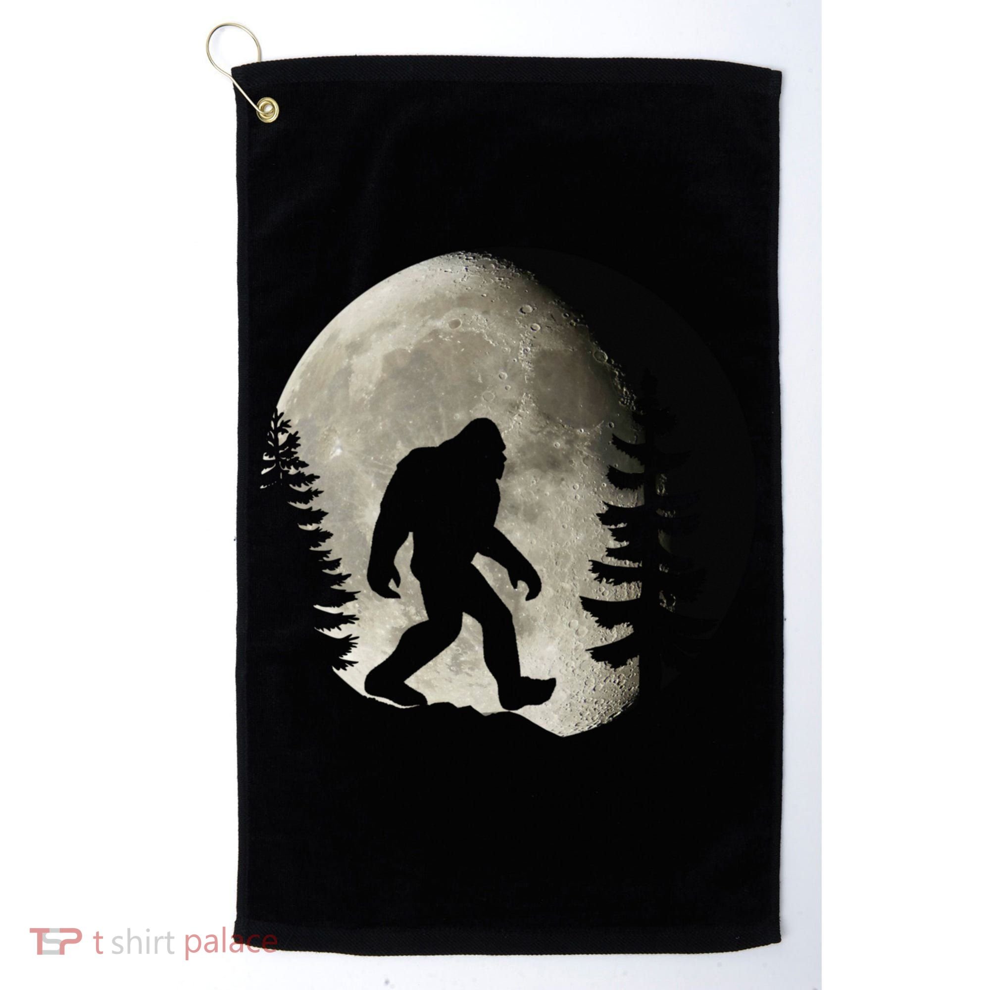 Bigfoot, Sasquatch, Yeti, Moon Golf Towel