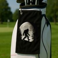 Bigfoot, Sasquatch, Yeti, Moon Golf Towel thumb 2
