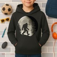 Bigfoot, Sasquatch, Yeti, Moon Kids Hoodie thumb 2