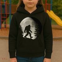 Bigfoot, Sasquatch, Yeti, Moon Kids Hoodie thumb 3