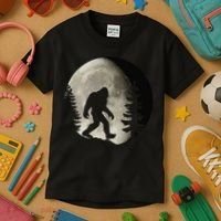 Bigfoot, Sasquatch, Yeti, Moon Kids T-Shirt thumb 3