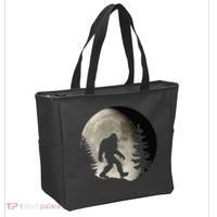 Bigfoot, Sasquatch, Yeti, Moon Tote Bag thumb 2