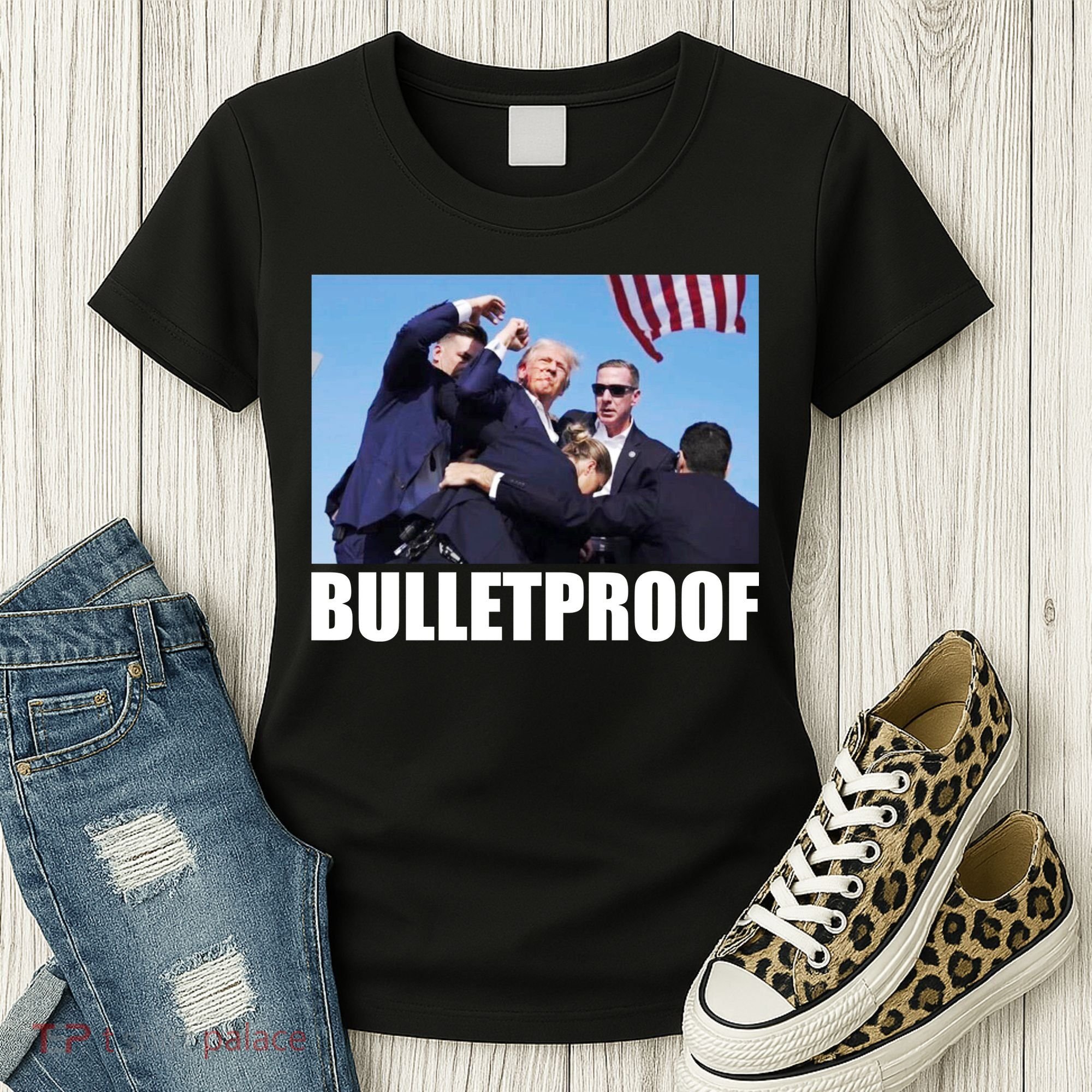 Bulletproof Trump 2024 Take America Back Pennsylvania Rally Women's T-Shirt